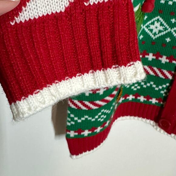 Ugly Christmas Sweater Unisex Sweater Faux Cardigan with Bowtie Sz L - Picture 6 of 9